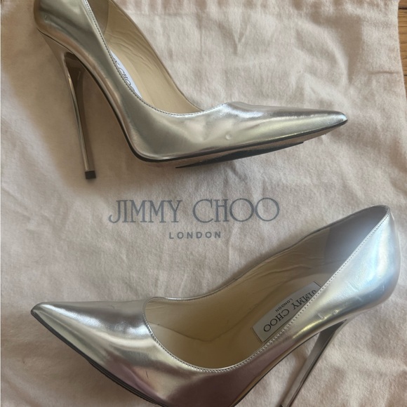 Jimmy Choo Shoes - Jimmy Choo Metallic Silver Heels